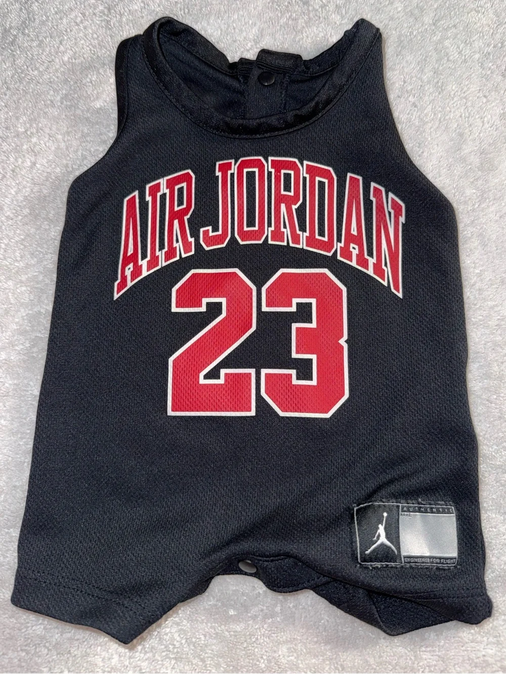 Air Jordan 23 Black & Red Infant Romper Size Newborn‎